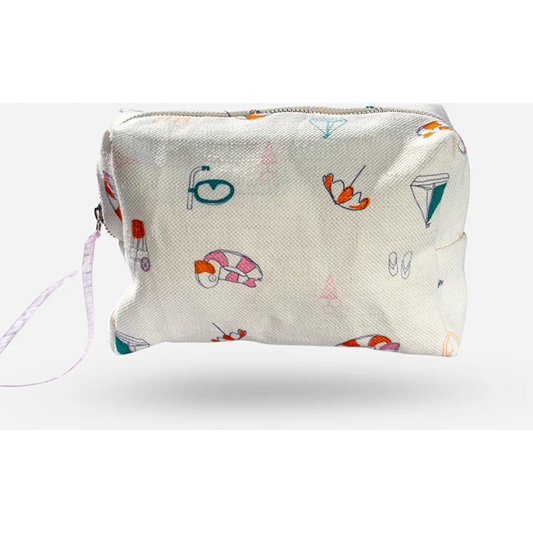 Kosmetiktasche Strand in Muster Strand von KATHA covers Größe 20 x 13+5 x 8+5 cm