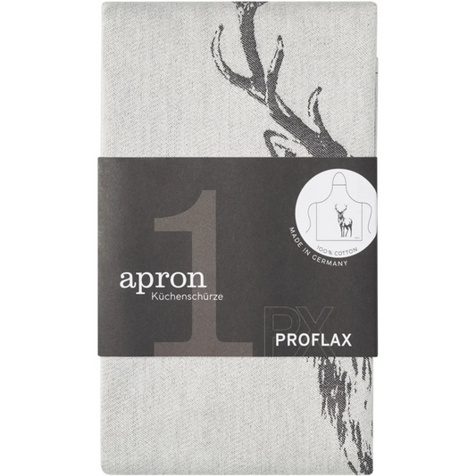 Schürze Hirsch in Grau Muster Hirsch von Proflax Größe 80x80 cm