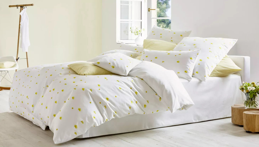 Sommerbettwäsche Bio-Baumwolle Satin Butterblume Pastell