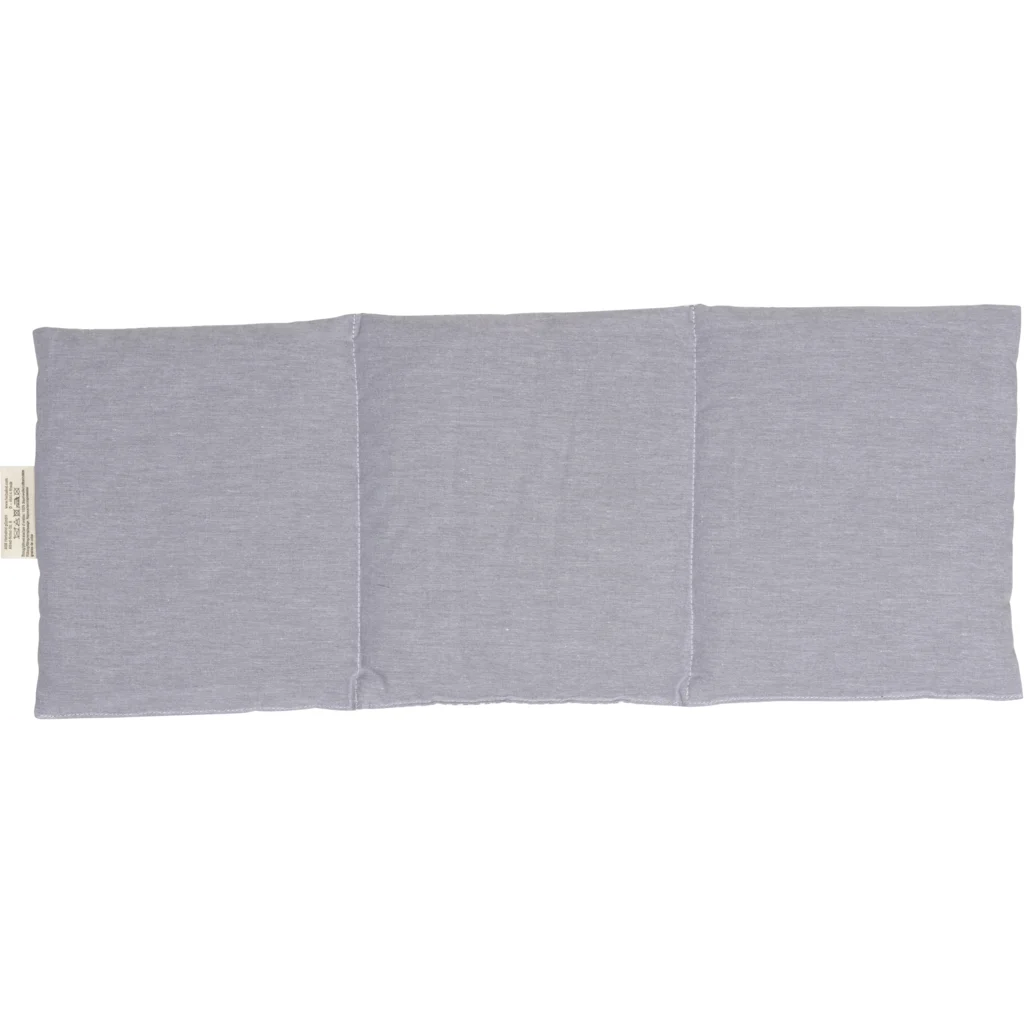 3-Kammer-Kissen mit Füllung Rapssamen in Grau Muster Streifen von herbalind Größe 50x20 cm
