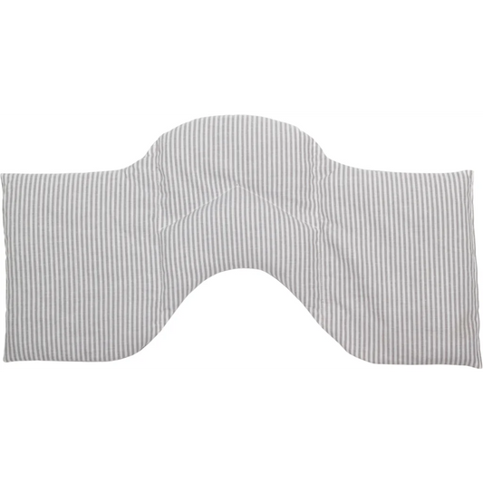 4-Kammer-Schulterkissen mit Füllung Rapssamen in Grau Muster Streifen von herbalind Größe 50x25 cm