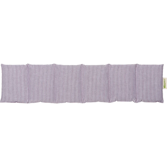 6-Kammer-Kissen mit Füllung Rapssamen & Lavendel in Aubergine Lila Muster Streifen von herbalind Größe 66x15 cm