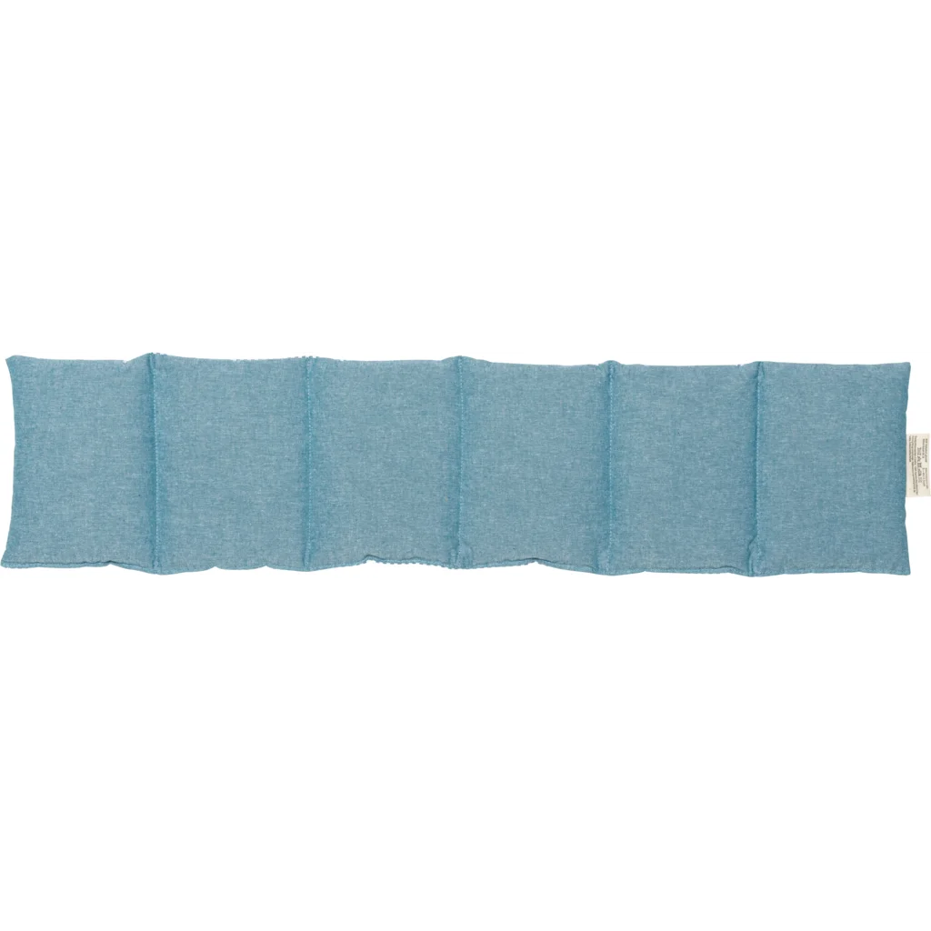 6-Kammer-Kissen mit Füllung Rapssamen & Minze in Petrol Blau Muster Streifen von herbalind Größe 66x15 cm