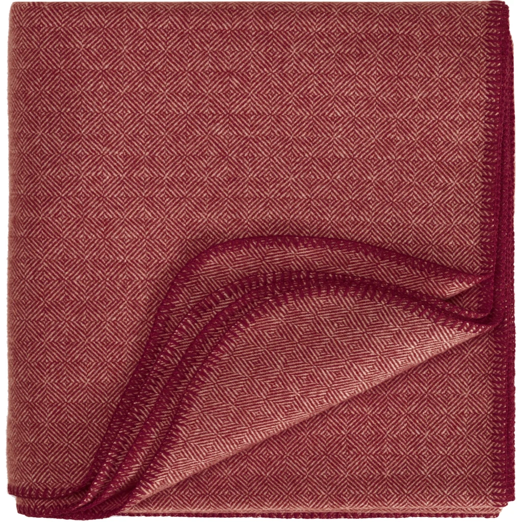 Baby-+Kinder-Decke mit Diamant-Muster in Dunkelrot Rot Muster Diamant-Muster von Eagle Products Größe 100x150 cm