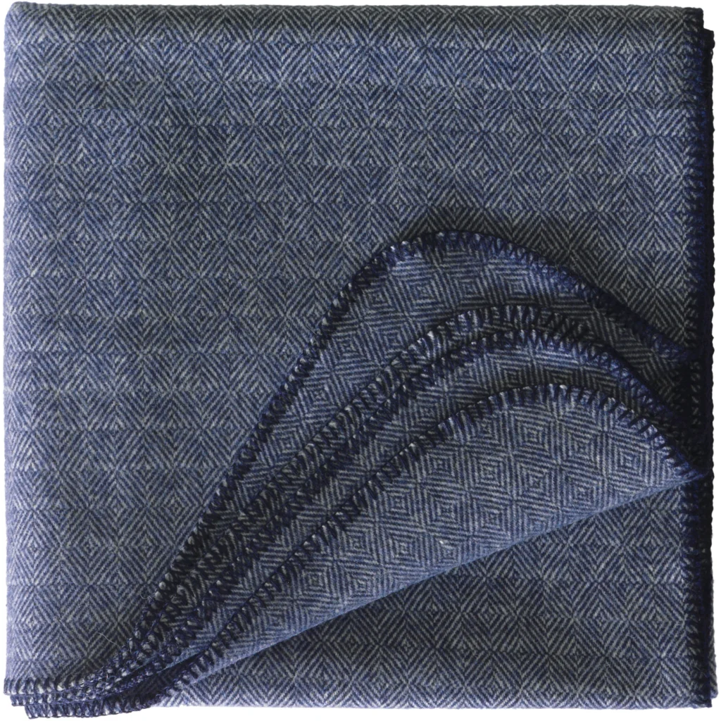 Baby-+Kinder-Decke mit Diamant-Muster in Marine Blau Muster Diamant-Muster von Eagle Products Größe 100x150 cm