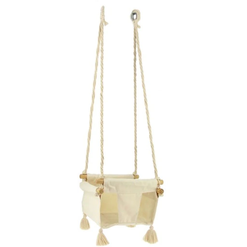 Baby-Schaukel in Creme von GLOBO Größe 28x26 cm