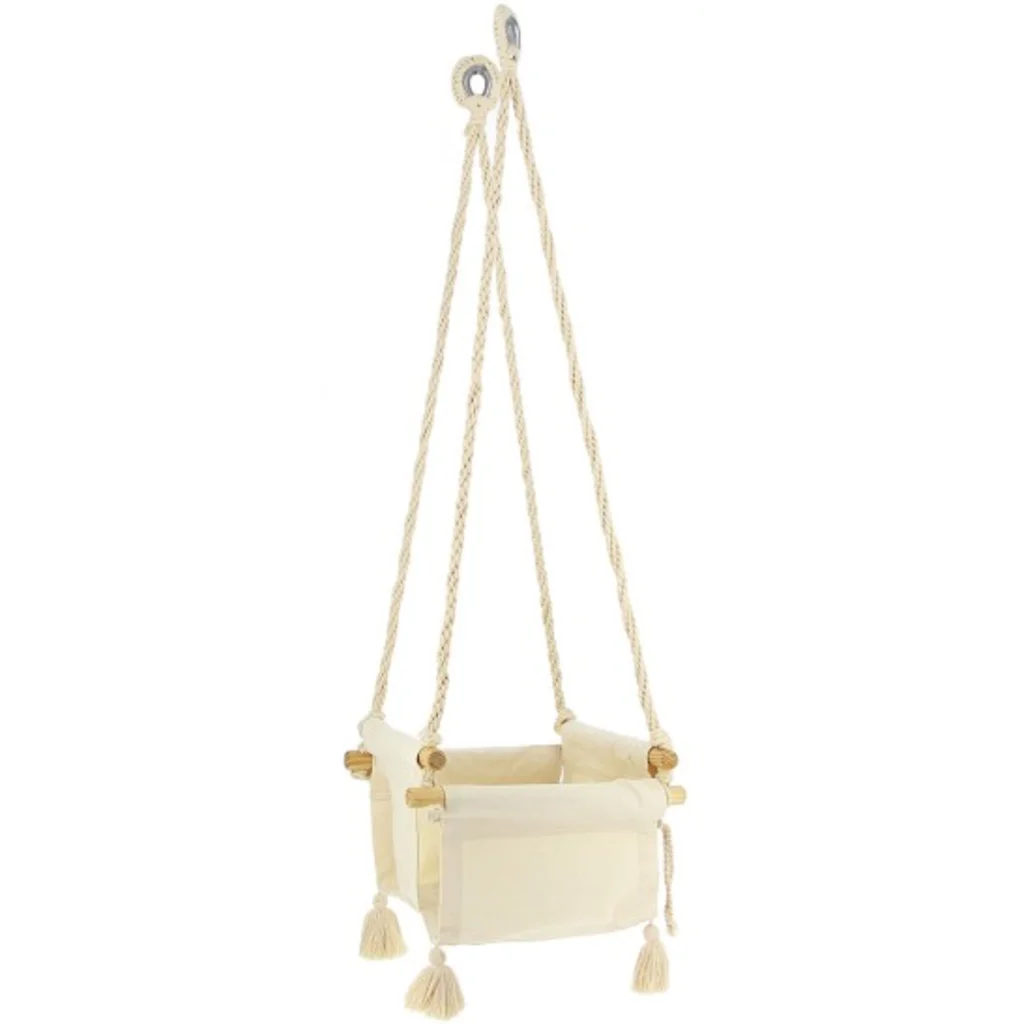 Baby-Schaukel in Creme von GLOBO Größe 28x26 cm