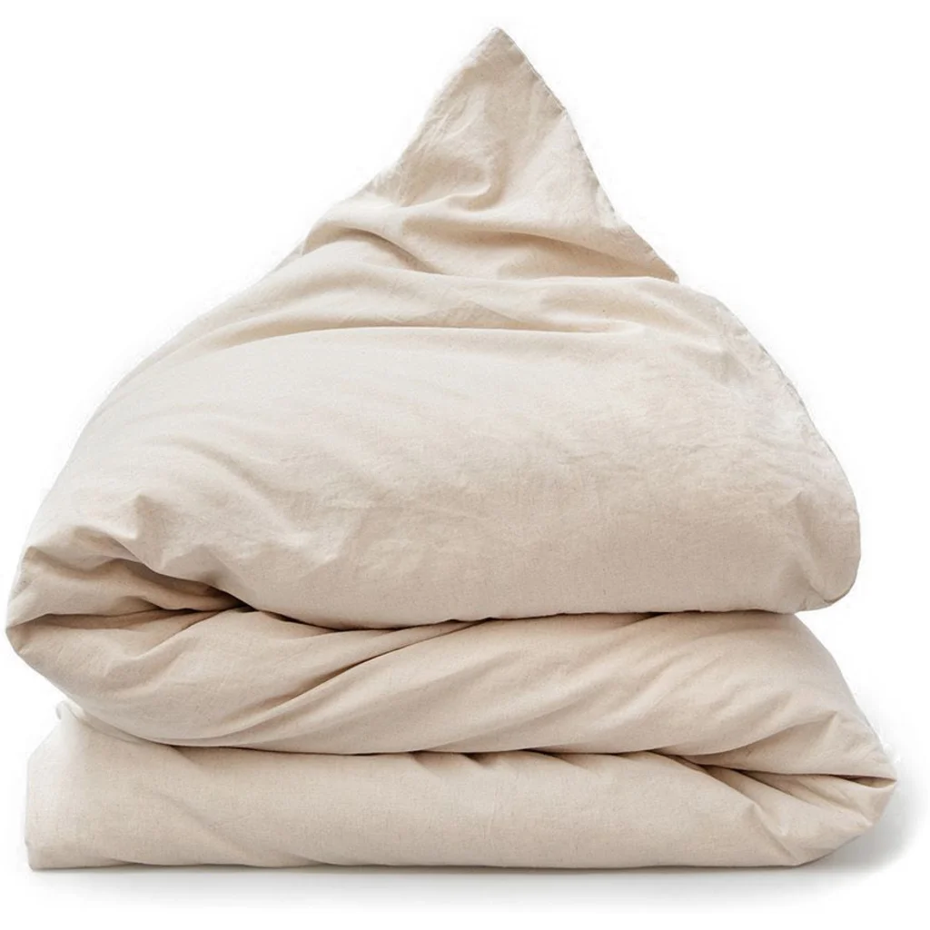 Baumwoll-+Leinen-Mix Bettwäsche Bettbezug in Creme von erlich textil Größe 200x210 cm