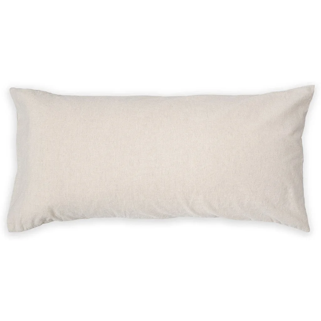 Baumwoll-+Leinen-Mix Bettwäsche Kissenbezug in Creme von erlich textil Größe 70x90 cm