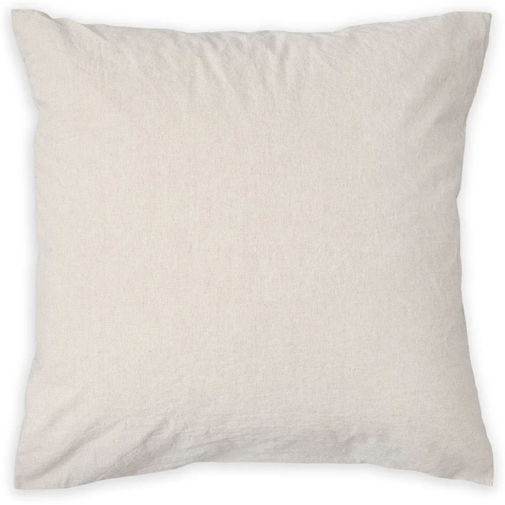 Baumwoll-+Leinen-Mix Bettwäsche Kissenbezug in Creme von erlich textil Größe 80x80 cm