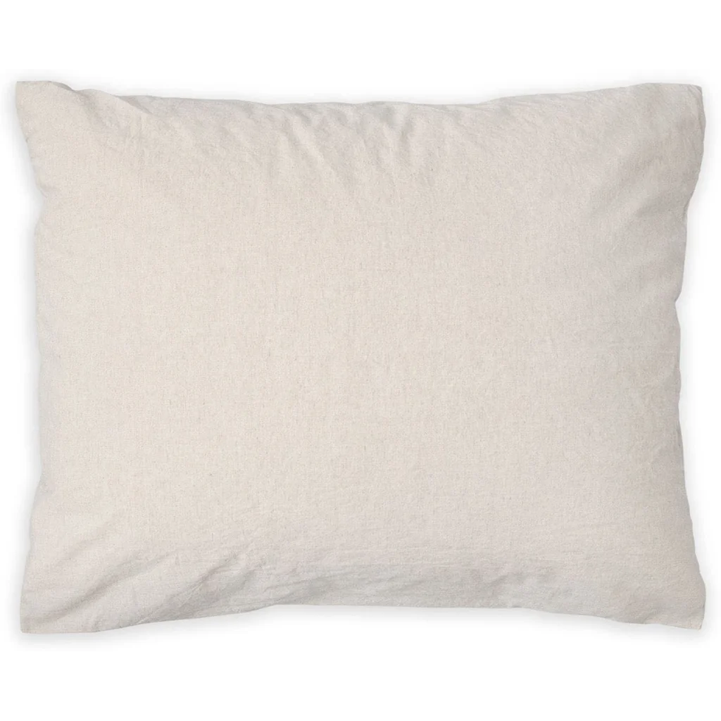 Baumwoll-+Leinen-Mix Bettwäsche Kissenbezug in Creme von erlich textil Größe 80x80 cm