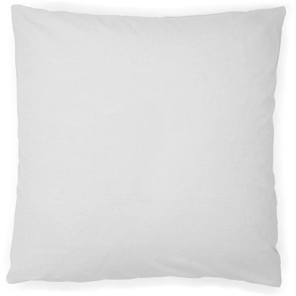 Baumwoll-+Leinen-Mix Bettwäsche Kissenbezug in Hellgrau Grau von erlich textil Größe 80x80 cm