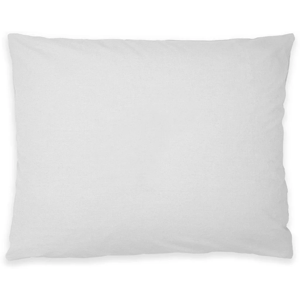 Baumwoll-+Leinen-Mix Bettwäsche Kissenbezug in Hellgrau Grau von erlich textil Größe 80x80 cm