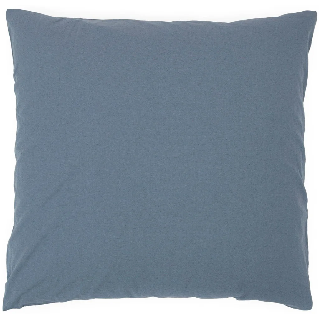 Baumwoll-+Leinen-Mix Bettwäsche Kissenbezug in Taubenblau Blau von erlich textil Größe 80x80 cm