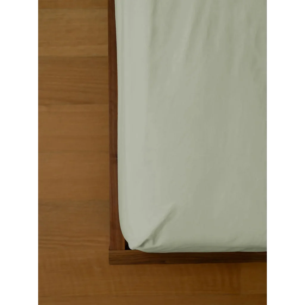 Baumwoll-+Leinen-Mix Spannbettlaken für Boxspringbetten in Übergröße in Hellgrün Grün von erlich textil Größe 140x200 cm