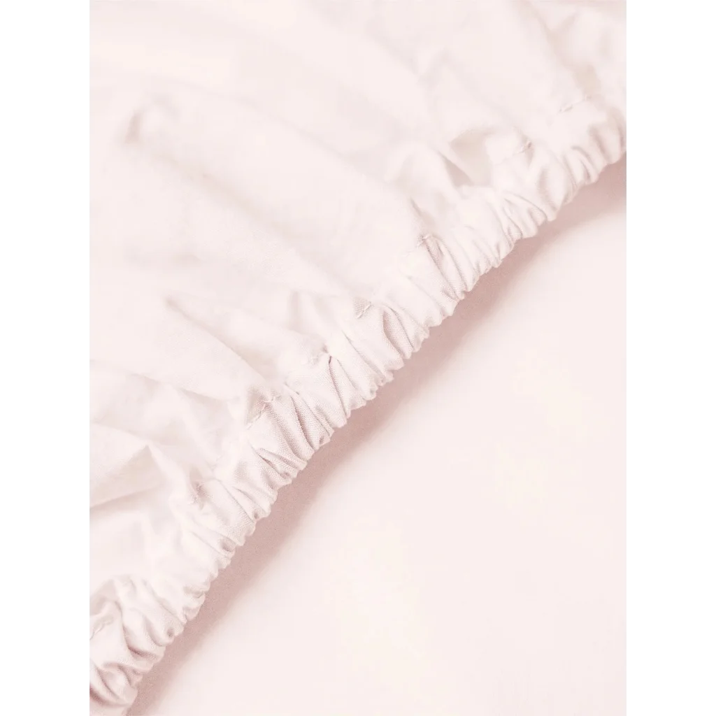 Baumwoll-+Leinen-Mix Spannbettlaken für Boxspringbetten in Übergröße in Rosa von erlich textil Größe 140x200 cm