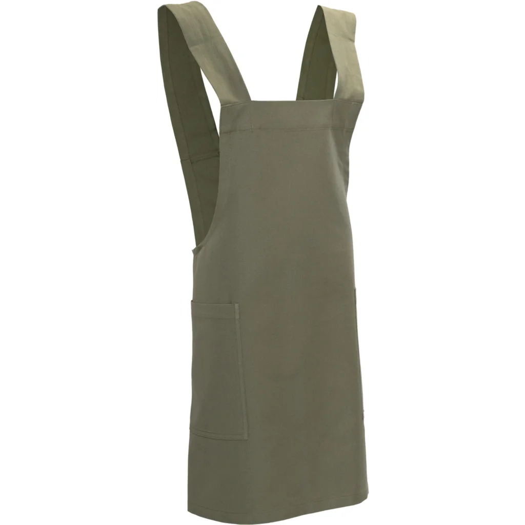 Bio Canvas Gartenschürze in Khaki Grün von Living Crafts Größe Einheitsgröße