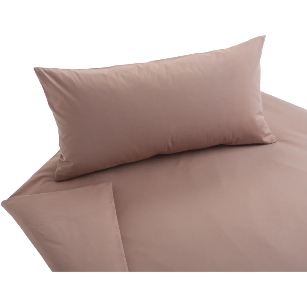 Bio Chambray Bettwäsche Royal Garnitur in Karneol Braun von Cotonea Größe 155x220 + 80x80 cm
