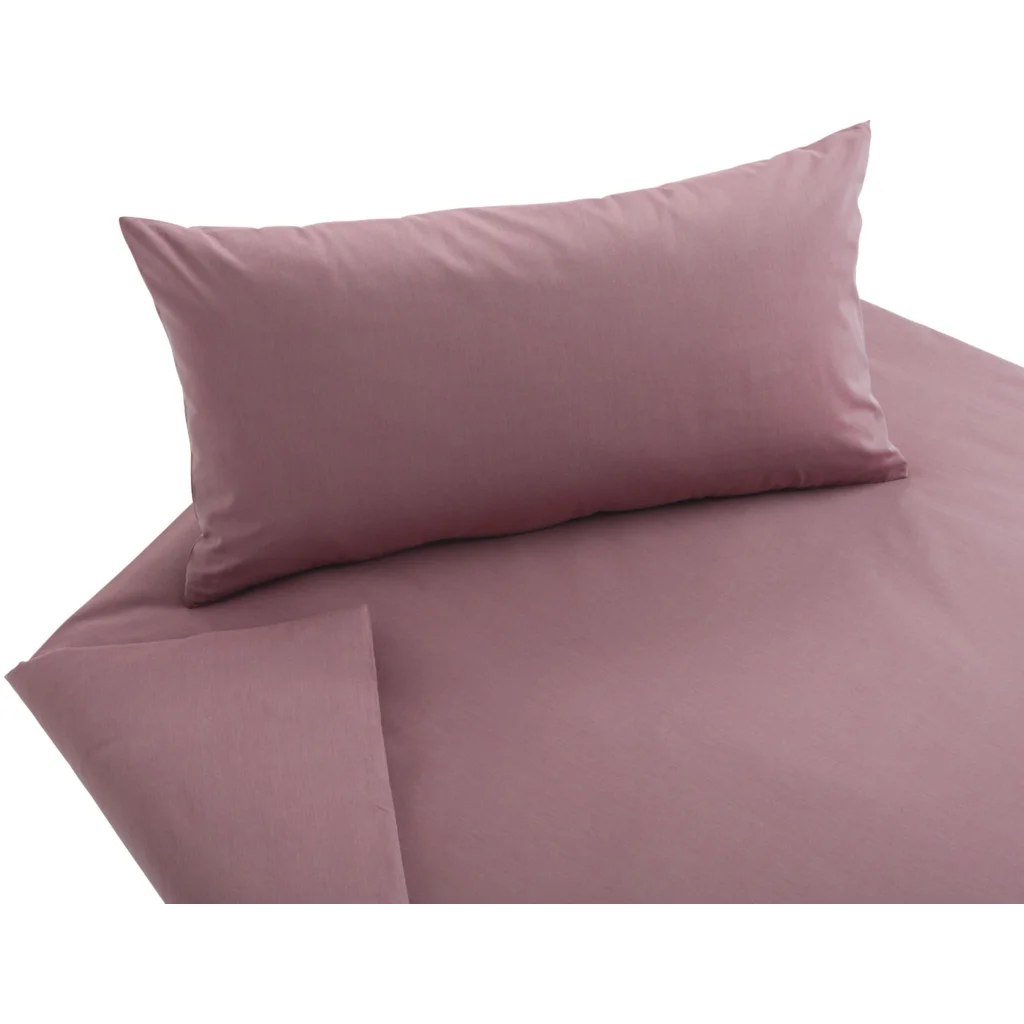Bio Chambray Bettwäsche Royal Kissenbezug in Rubino Rosa von Cotonea Größe 40x80 cm