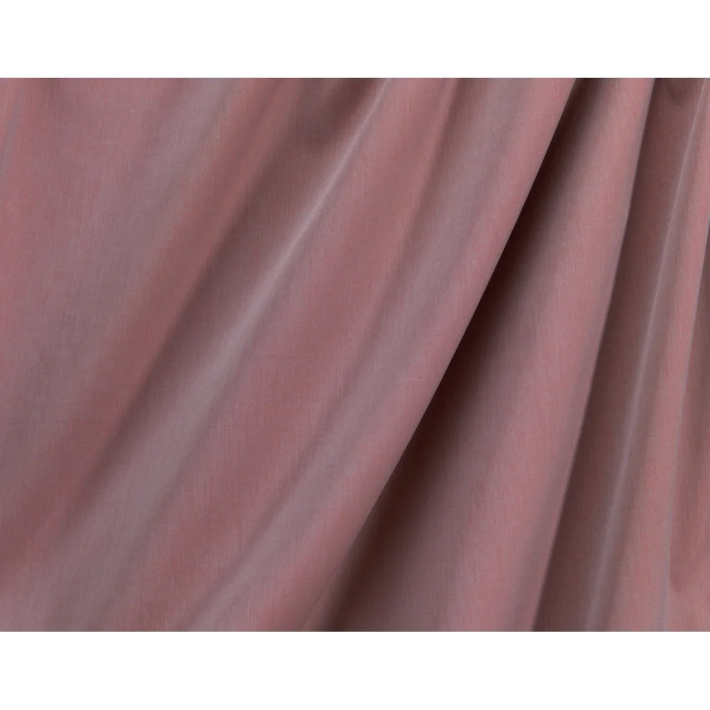Bio Chambray Bettwäsche Royal Kissenbezug in Rubino Rosa von Cotonea Größe 80x80 cm