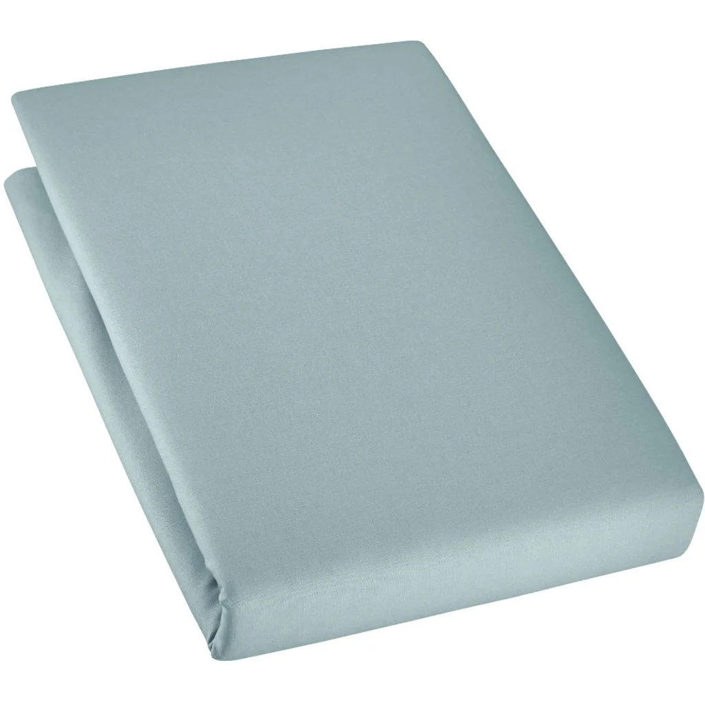 Bio Edel-Linon Spannbettlaken für Kinder-Matratzen in Atlantik Blau von Cotonea Größe 60x120 cm
