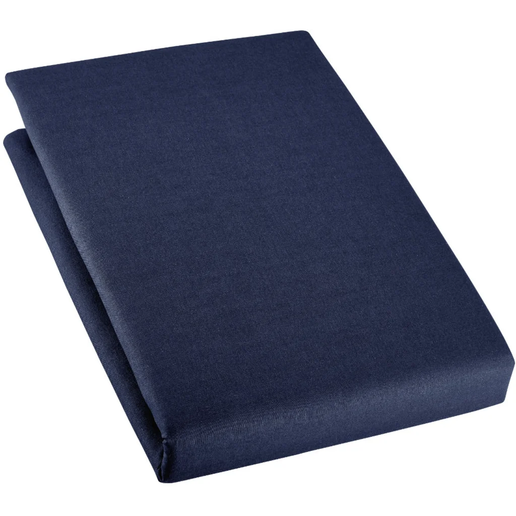 Bio Edel-Linon Spannbettlaken für Matratzen in Standardgröße - Doppelbett in Azurblau Blau von Cotonea Größe 180x200 cm