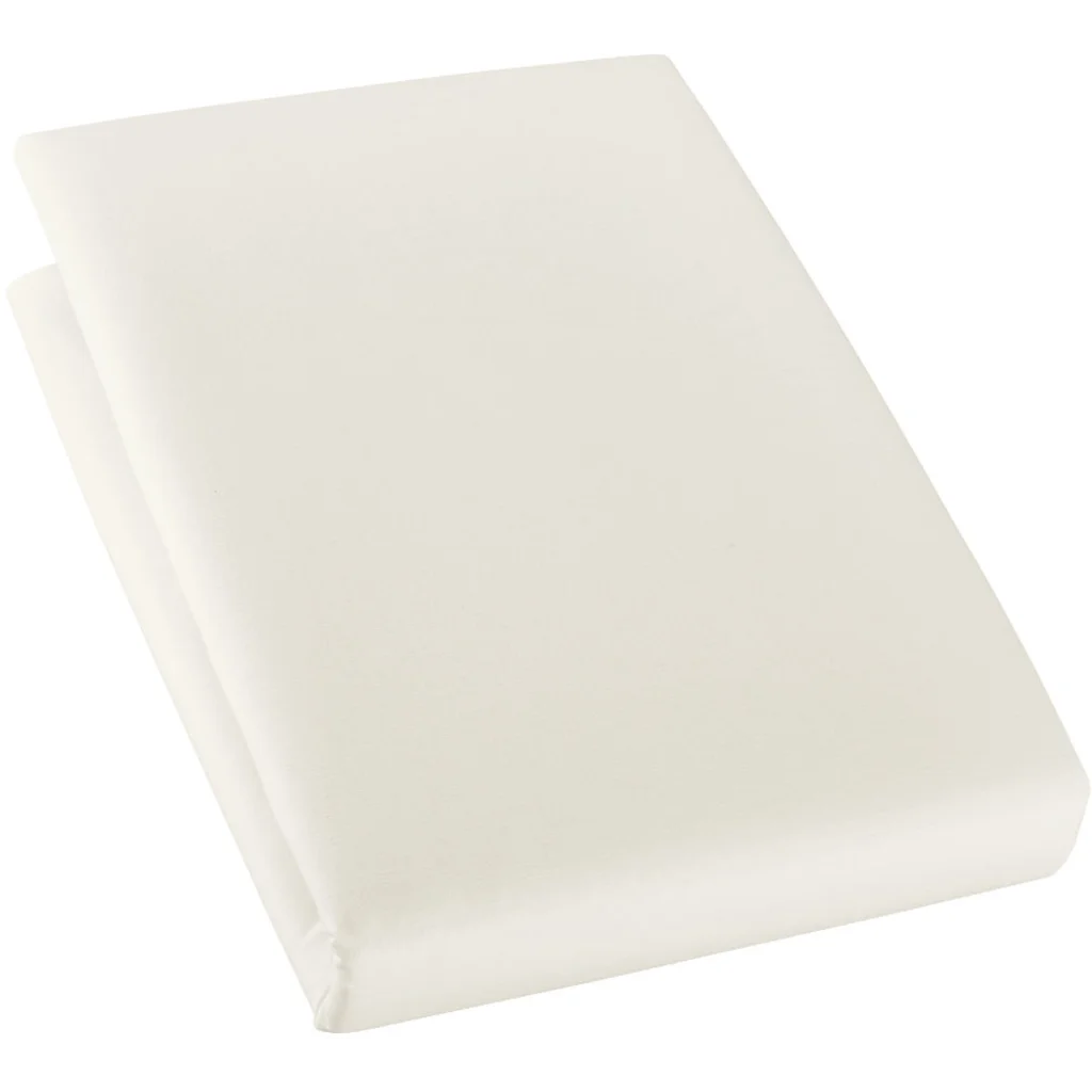 Bio Edel-Linon Spannbettlaken für Matratzen in Standardgröße - Doppelbett in Creme von Cotonea Größe 180x200 cm