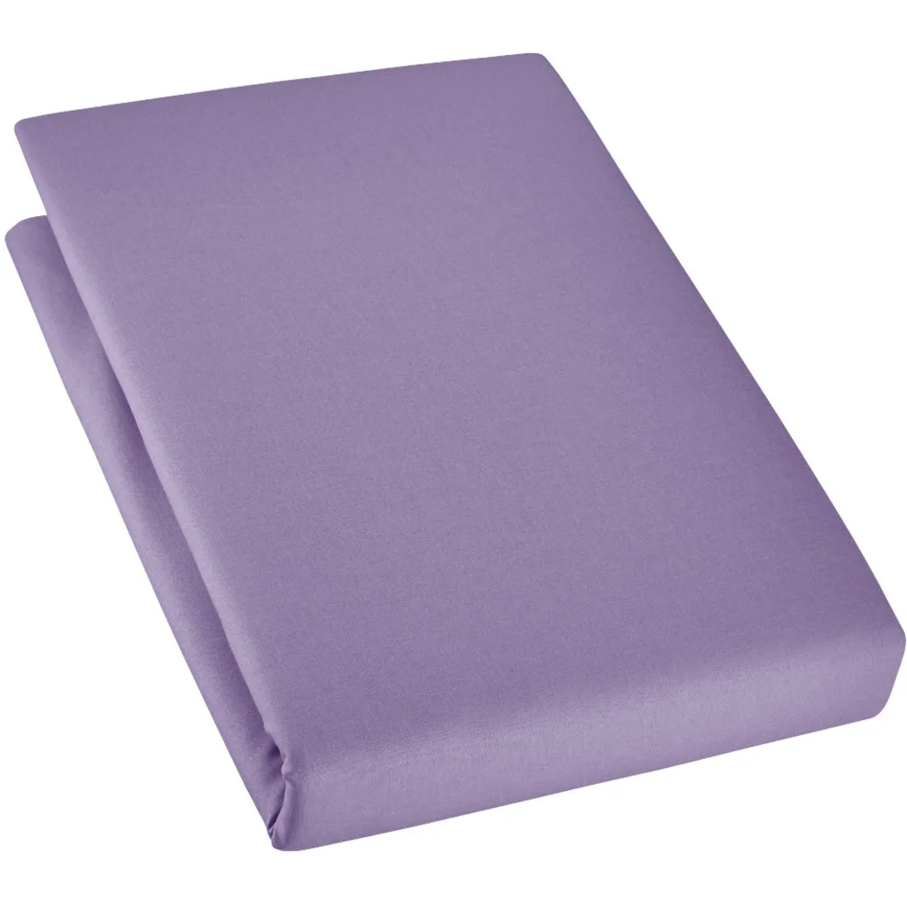 Bio Edel-Linon Spannbettlaken für Matratzen in Standardgröße - Doppelbett in Flieder von Cotonea Größe 180x200 cm