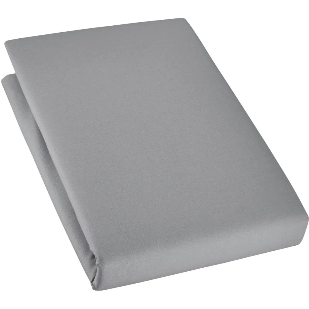 Bio Edel-Linon Spannbettlaken für Matratzen in Standardgröße - Doppelbett in Platin Grau von Cotonea Größe 180x200 cm