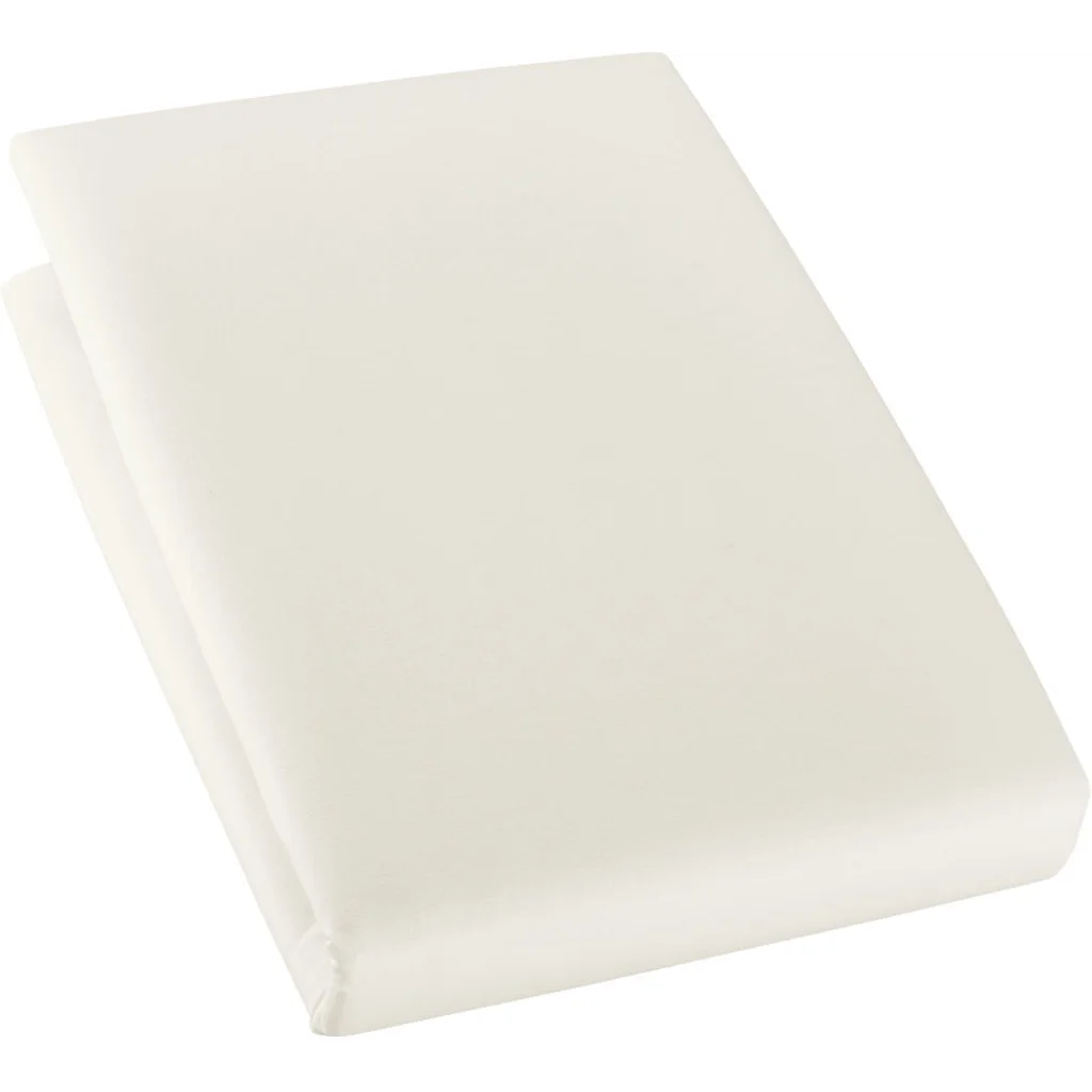Bio Edel-Linon Spannbettlaken für Matratzen in Standardgröße - Einzelbett in Creme von Cotonea Größe 100x200 cm