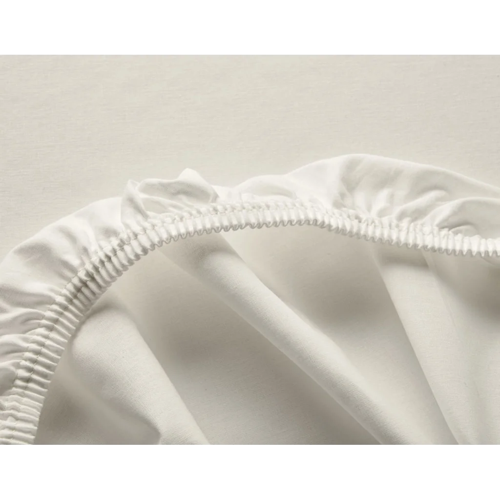Bio Edel-Linon Spannbettlaken für Matratzen in Standardgröße - Einzelbett in Creme von Cotonea Größe 120x200 cm