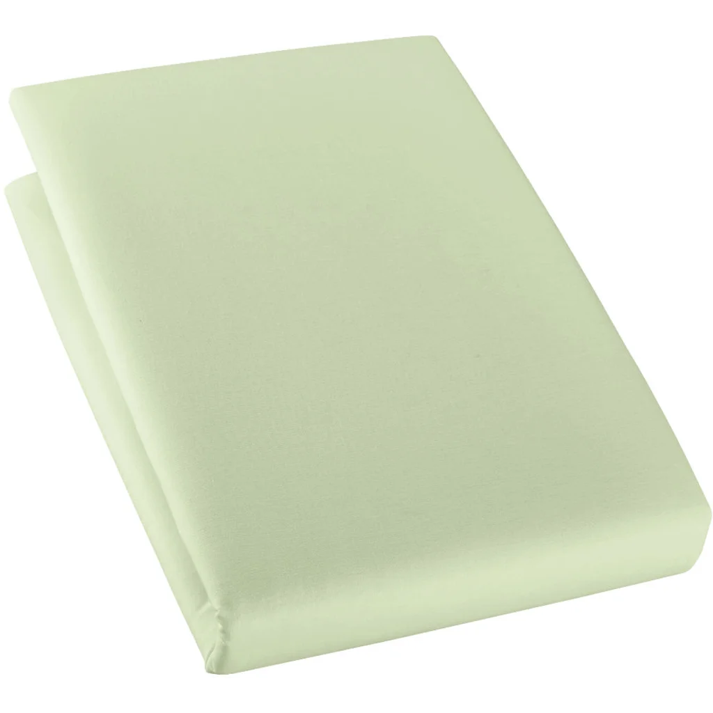 Bio Edel-Linon Spannbettlaken für Matratzen in Standardgröße - Einzelbett in Mint Grün von Cotonea Größe 90x200 cm