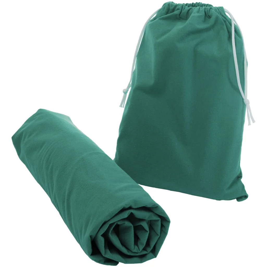 Bio Flanell Spannbettlaken für Matratzen in Standardgröße - Einzelbett in Dunkelgrün Grün von Living Crafts Größe 100x200 cm