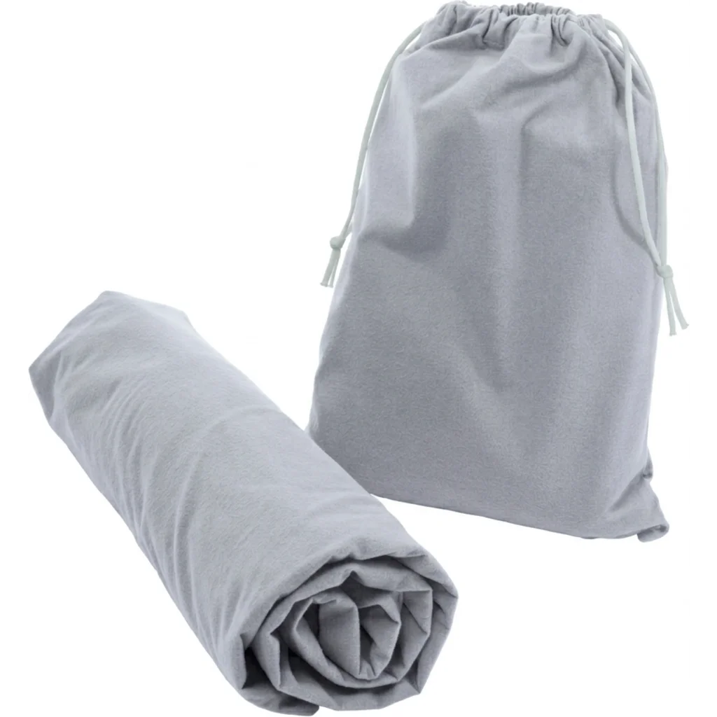 Bio Flanell Spannbettlaken für Matratzen in Standardgröße - Einzelbett in Grau von Living Crafts Größe 100x200 cm