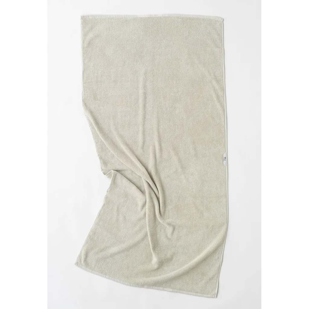 Bio Frottier Duschtuch in Beige von MELA home Größe 70x140 cm