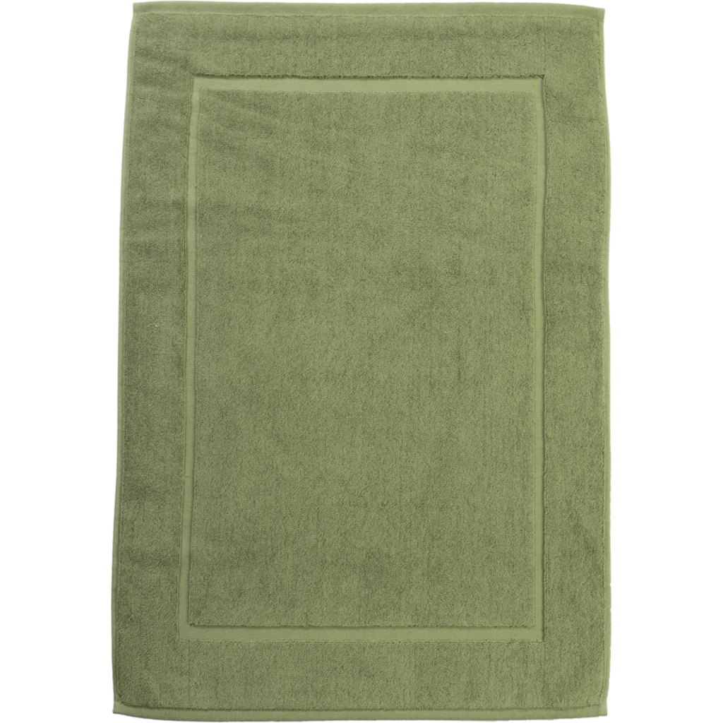Bio Frottier Duschvorleger ORLANDO in Khaki Grün von Living Crafts Größe 50x70 cm
