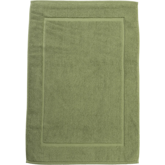 Bio Frottier Duschvorleger ORLANDO in Khaki Grün von Living Crafts Größe 50x70 cm