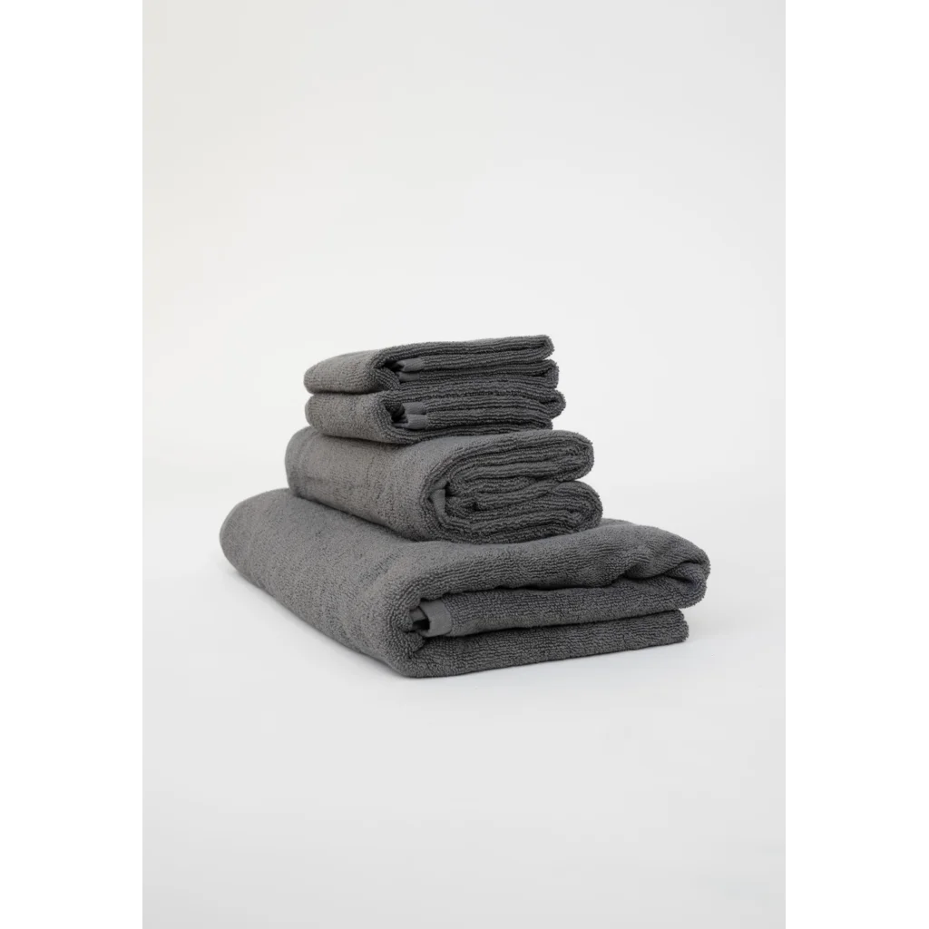 Bio Frottier Gästetuch 2er-Pack in Anthrazit Grau von MELA home Größe 30x50 cm