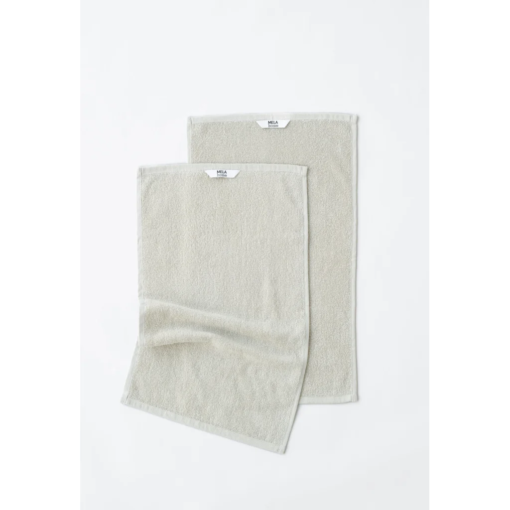 Bio Frottier Gästetuch 2er-Pack in Beige von MELA home Größe 30x50 cm