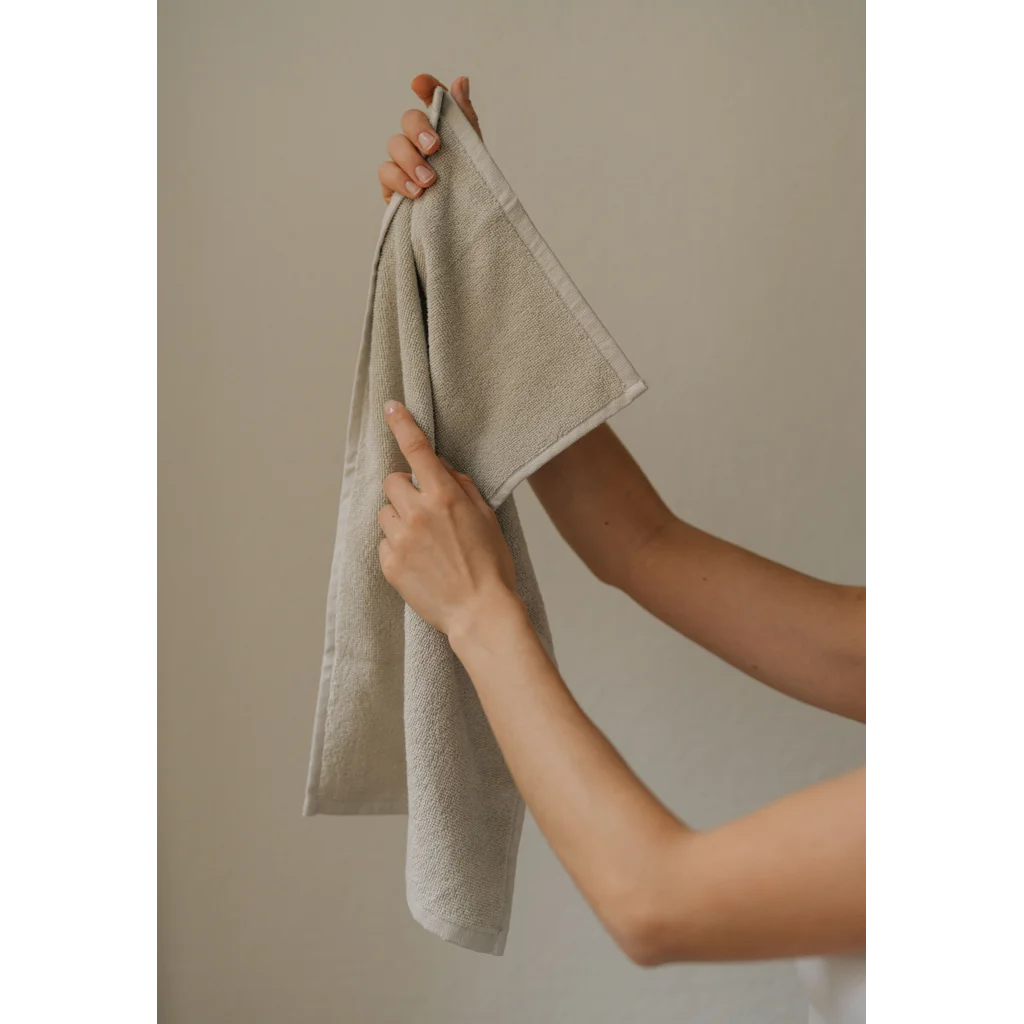 Bio Frottier Gästetuch 2er-Pack in Beige von MELA home Größe 30x50 cm