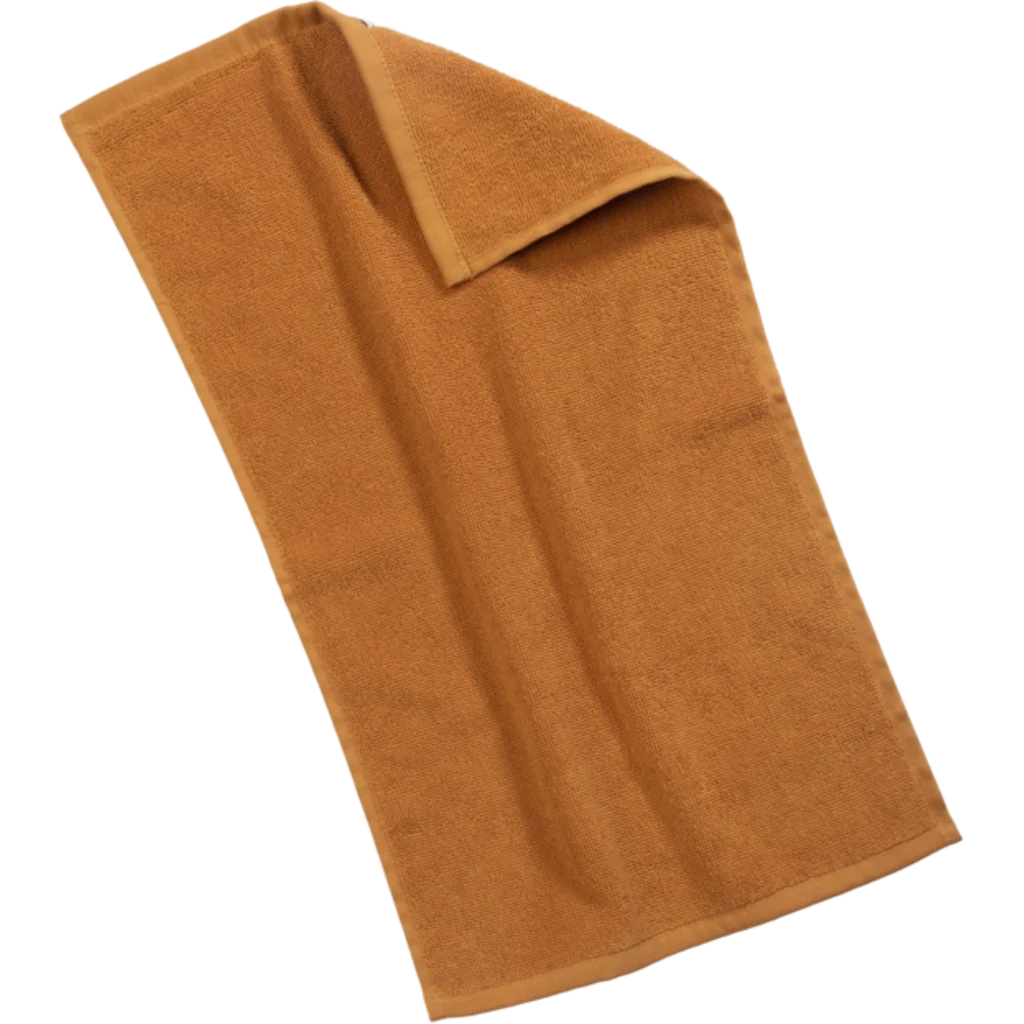 Bio Frottier Gästetuch ORLANDO in Bernstein Orange von Living Crafts Größe 30x50 cm