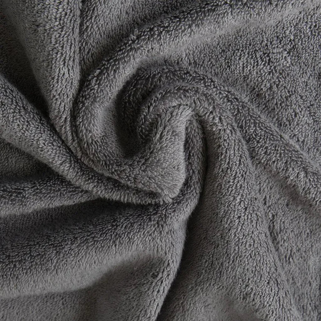 Bio Frottier Handtuch in Anthrazit Grau von Jean&Len Größe 50x100 cm