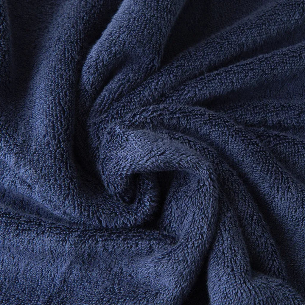 Bio Frottier Handtuch in Dunkelblau Blau von Jean&Len Größe 50x100 cm