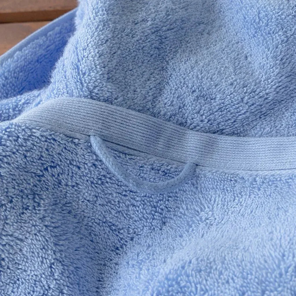 Bio Frottier Handtuch in Hellblau Blau von Jean&Len Größe 50x100 cm
