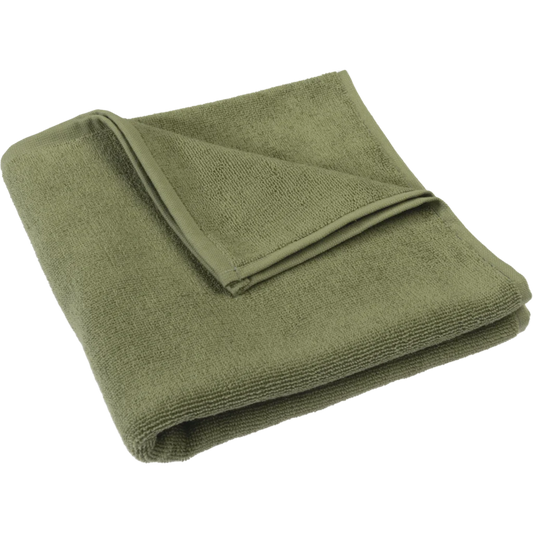 Bio Frottier Handtuch ORLANDO in Khaki Grün von Living Crafts Größe 50x100 cm