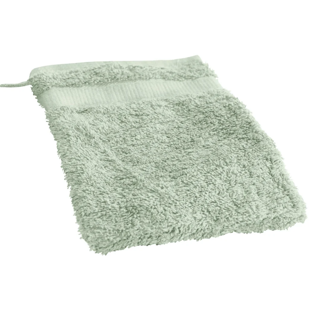 Bio Frottier Waschhandschuh in Salbei Grün von Cotonea Größe 16x21 cm
