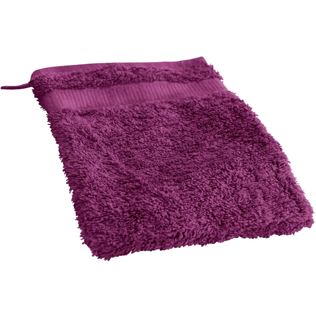 Bio Frottier Waschhandschuh in Sangria Beere von Cotonea Größe 16x21 cm