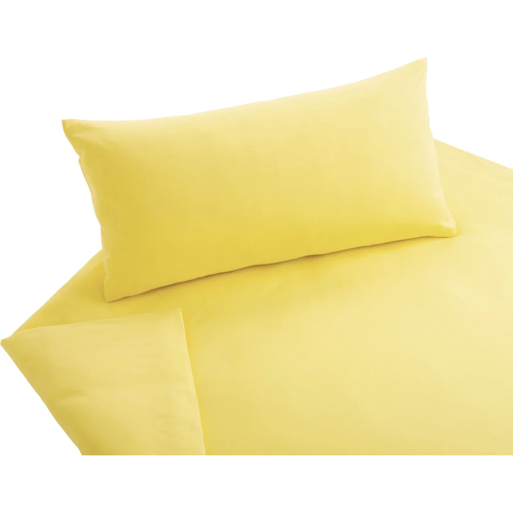 Bio Jersey Bettwäsche Garnitur in Sonnengelb Gelb von Cotonea Größe 155x220 + 40x80 cm