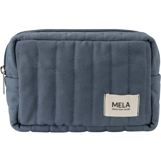 Bio Kosmetiktasche gepolstert in Rauchblau Blau von MELA home Größe Einheitsgröße
