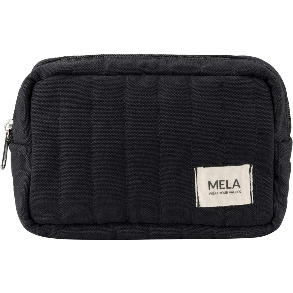 Bio Kosmetiktasche gepolstert in Schwarz von MELA home Größe Einheitsgröße